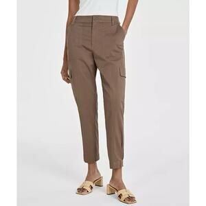 On 34th Women Size 14 Fall Ankle Pant Cargo Pockets Salty Nut Dark Tan NWT